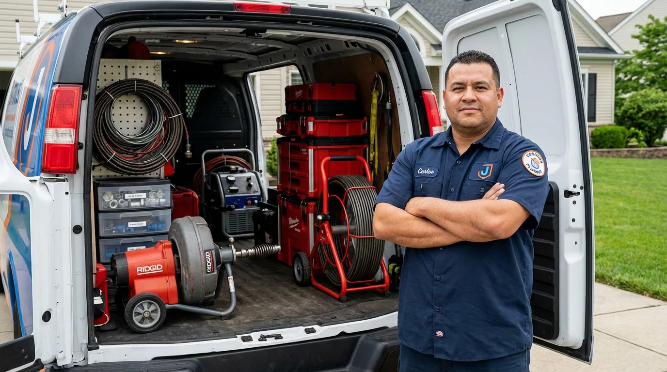 Professional drain cleaning equipment and Johns Plumbing LLC plumber in Liberal
