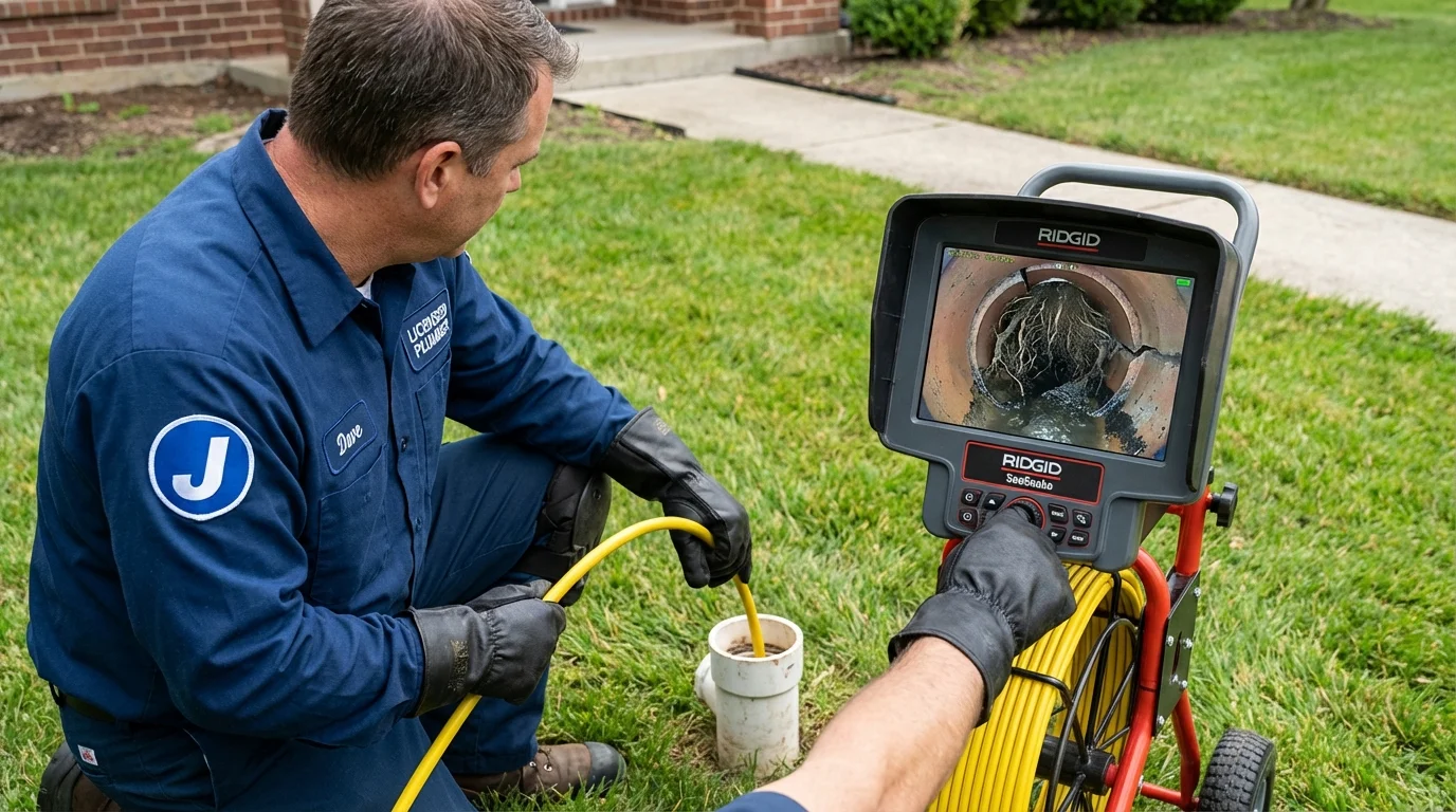 Sewer camera inspection being performed by Johns Plumbing LLC in Liberal